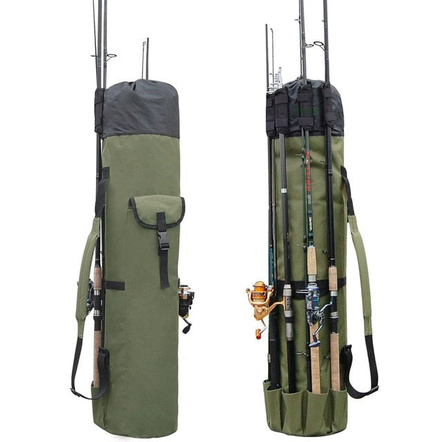 Portable Fishing Rod And Tackle Bag, Water-Resistant Oxford
