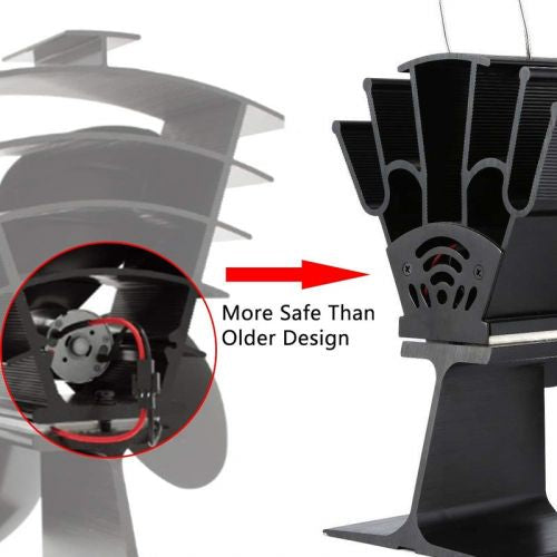 Heat Powered Fireplace Fan, Efficient Wood Stove Heat Circulator