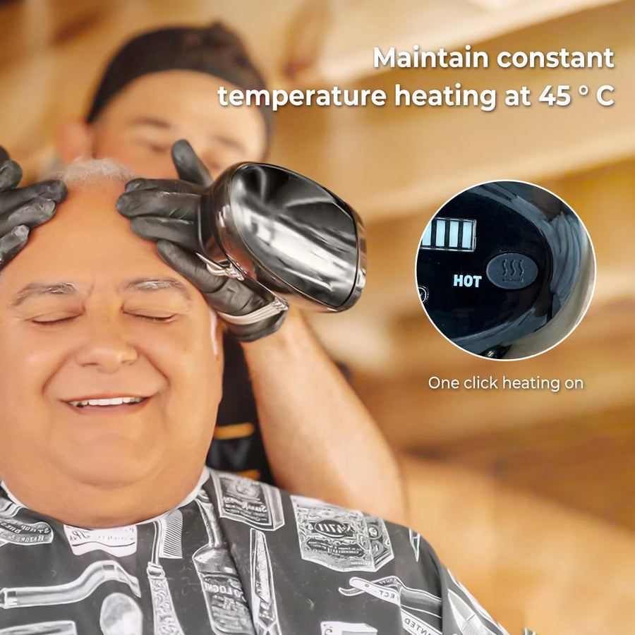 Cordless Handheld Vibration Heat Massager for Body, Neck, Back, Head & Face