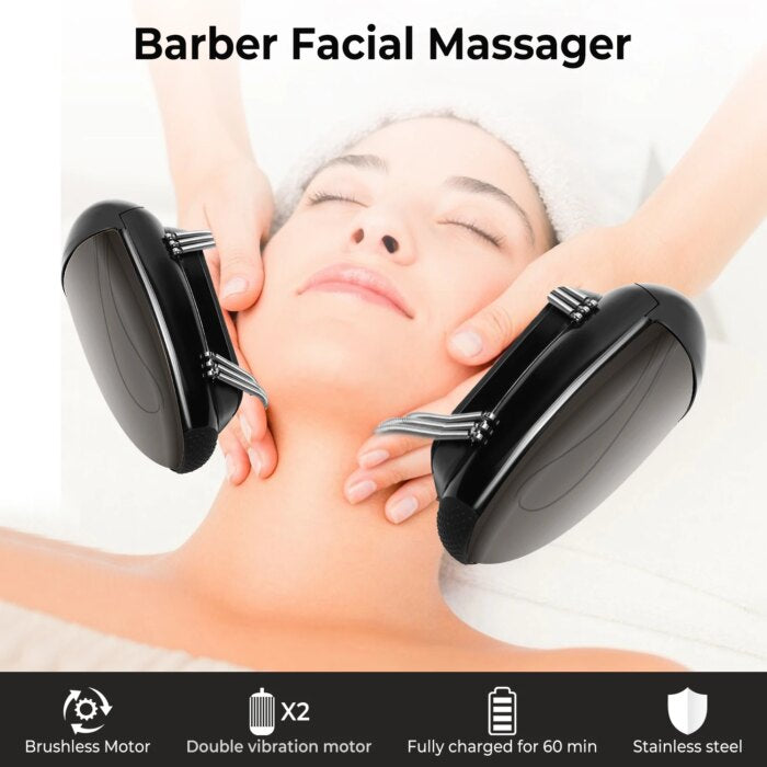 Cordless Handheld Vibration Heat Massager for Body, Neck, Back, Head & Face