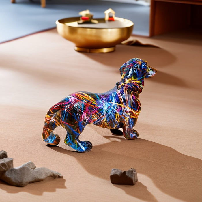 Colorful Dachshund Statue