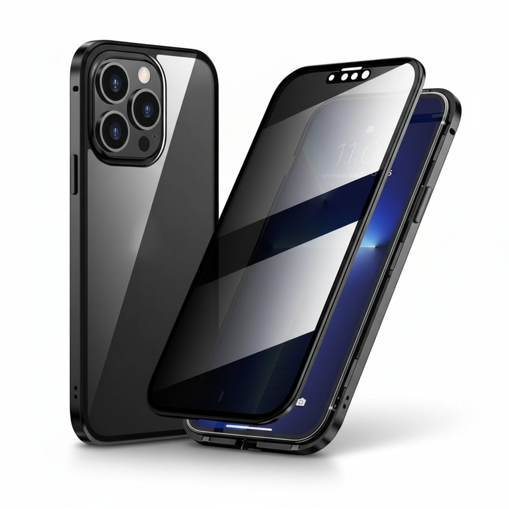 Phone Case Privacy Anti Spy 360 Degree Tempered Glass Cover