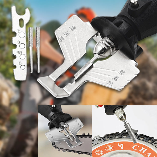 Chainsaw Sharpener with Integrated Sharpener