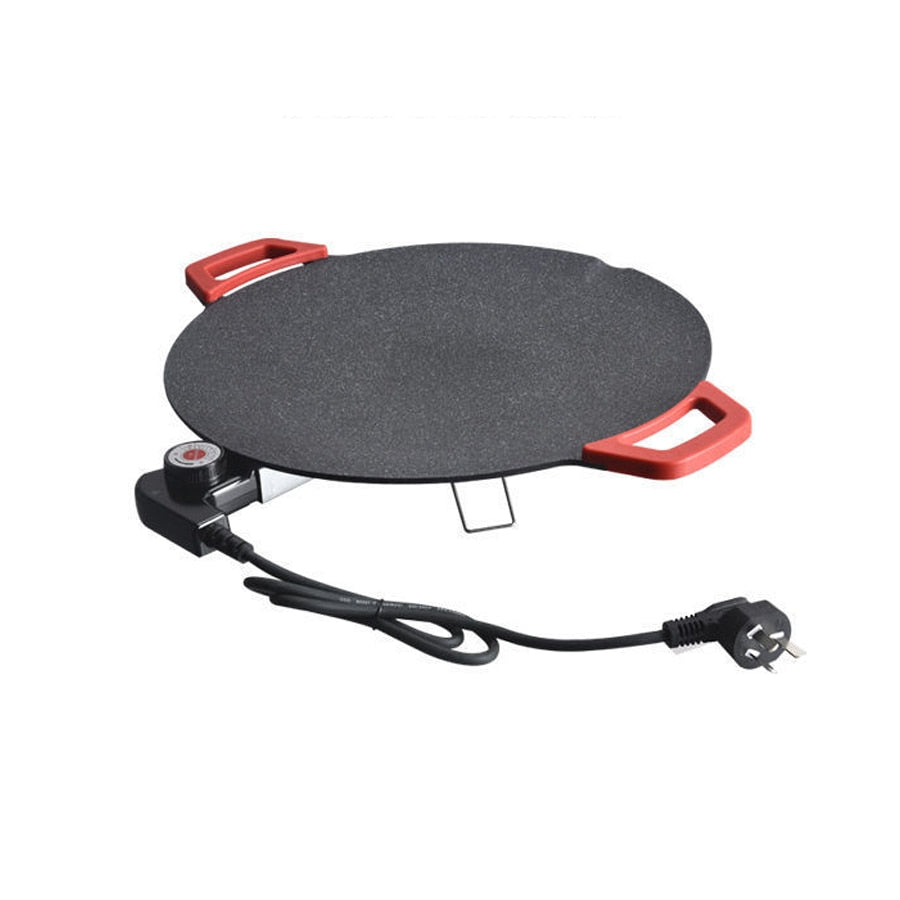 Smokeless Electric Grill with Removable Non-Stick Plate and Adjustable Heat, Compact