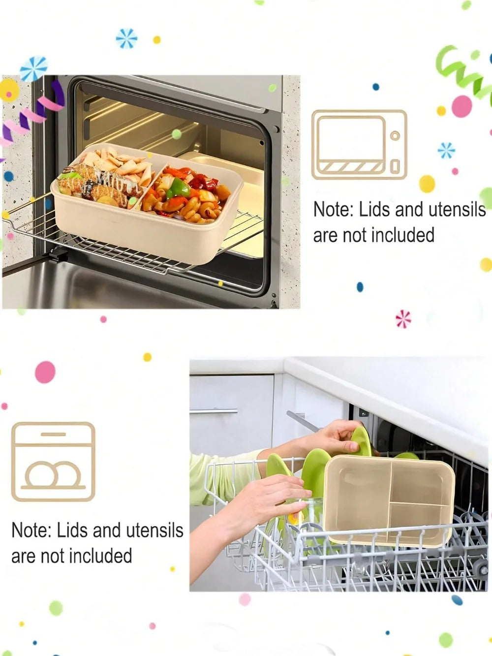 MealMate | Bento Lunch Box with Utensils | 4 Compartments & Leak-Proof Design