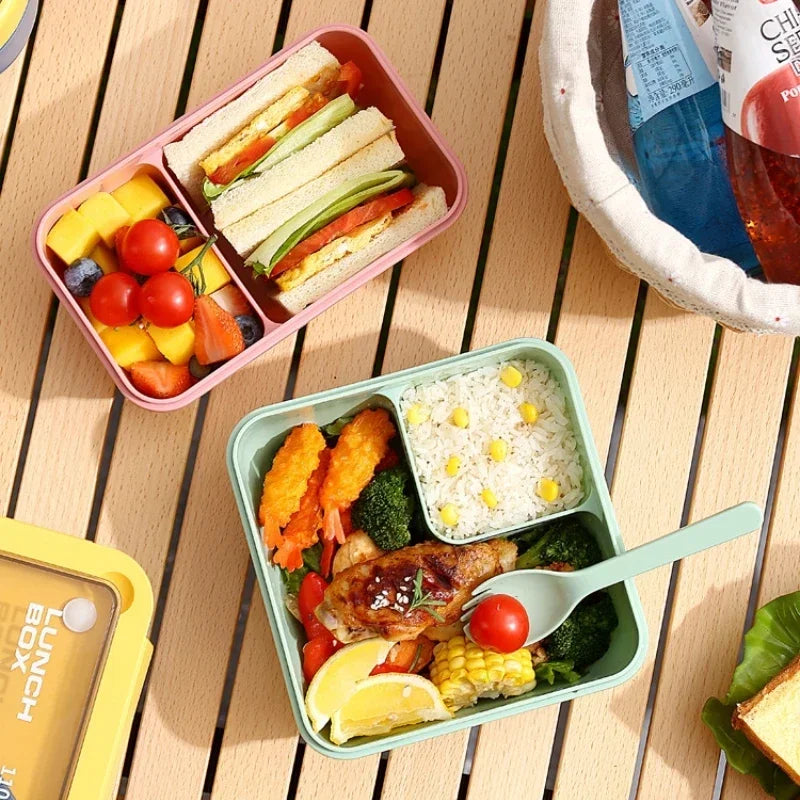 BentoGo Lunch Box | Portable Leak-Proof Bento with Cutlery – Microwave & Dishwasher Safe