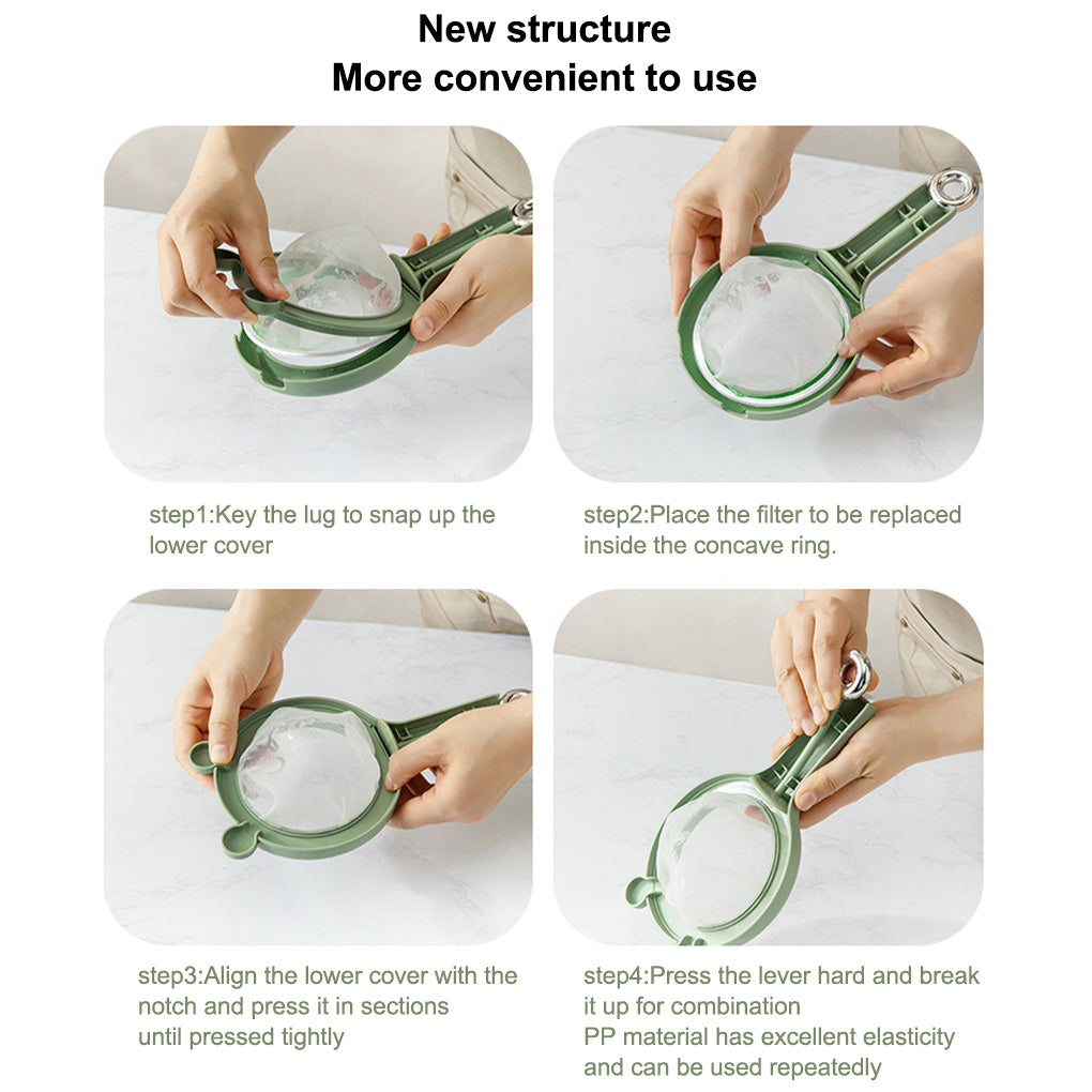 Fine Mesh Strainer with Removable Screen and Hanging Hook, Dual Mesh Options