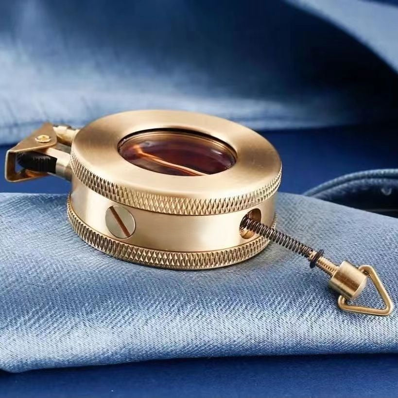 Refillable Kerosene Lighter with Flint Wheel Ignition and Brushed Metal Finish