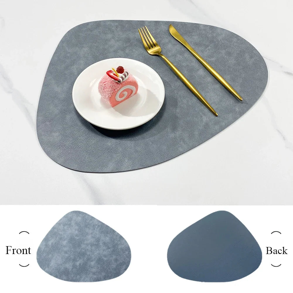 NordicDrop | Double-Sided Faux Leather Placemats | Non-Slip & Heat Resistant