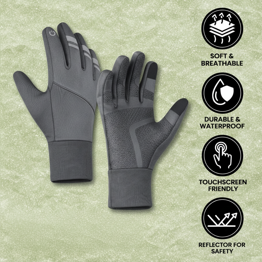 Winter Gloves Thermal Touchscreen Windproof Waterproof Cycling