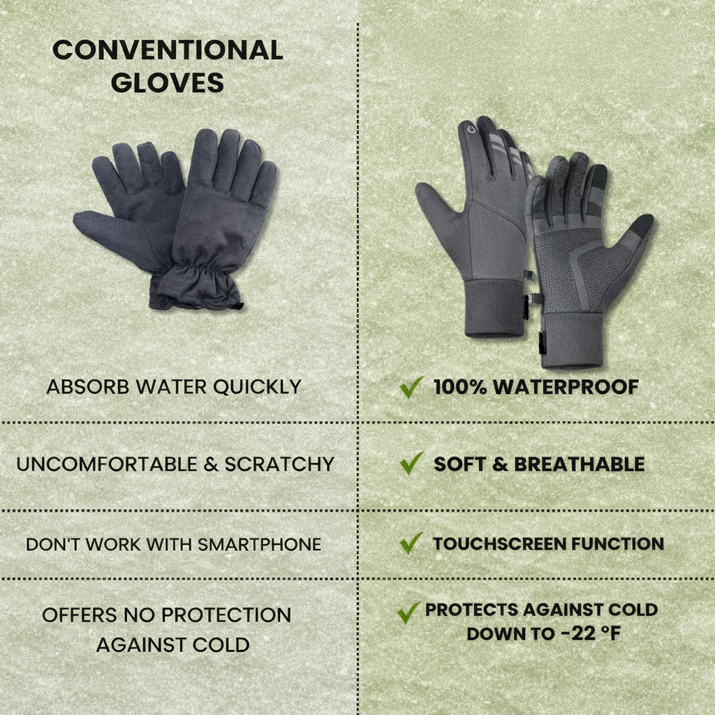 Winter Gloves Thermal Touchscreen Windproof Waterproof Cycling
