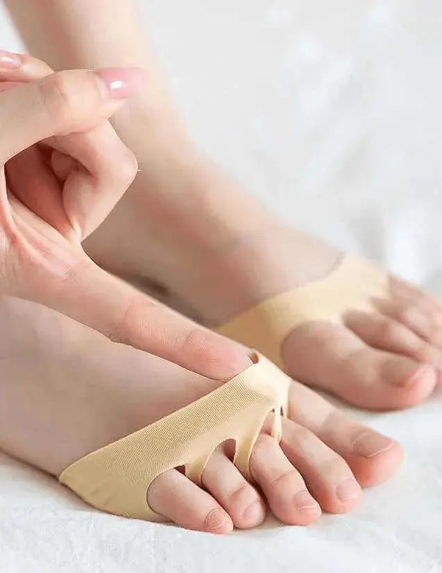 Metatarsal Pads with Moisture Wicking and Non-Slip Backing, Low-Profile Forefoot Cushions