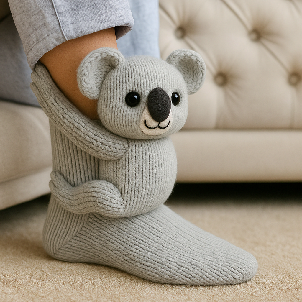 Socks Winter Plush Animal Slipper Style Footwear
