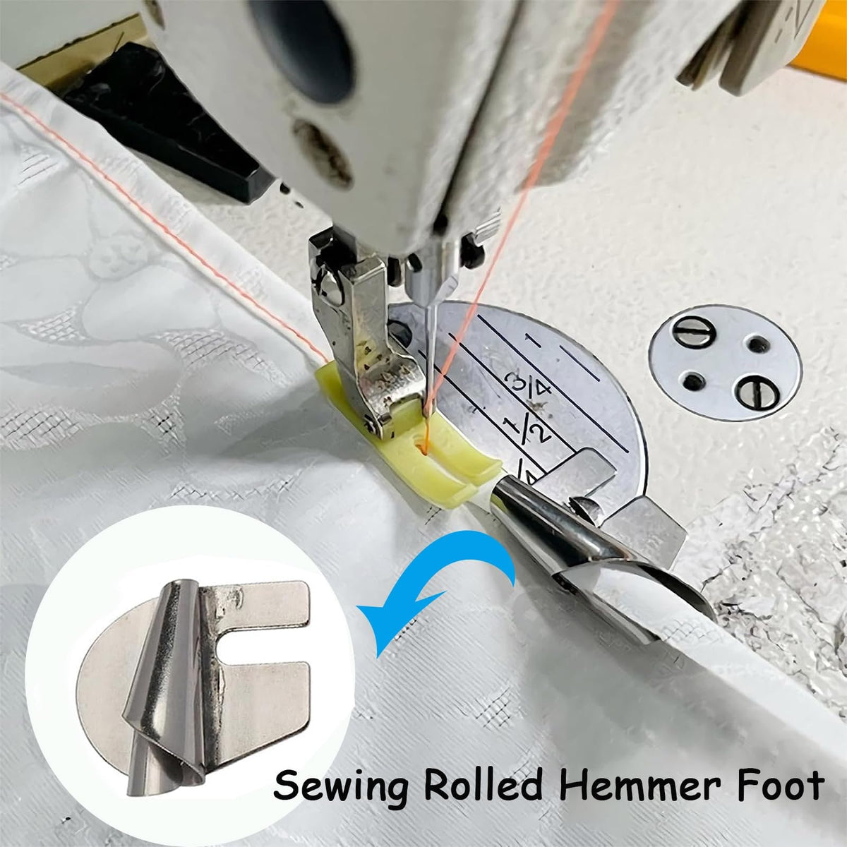 Precision Edge Stitcher Hemmer Foot for Sewing Machines