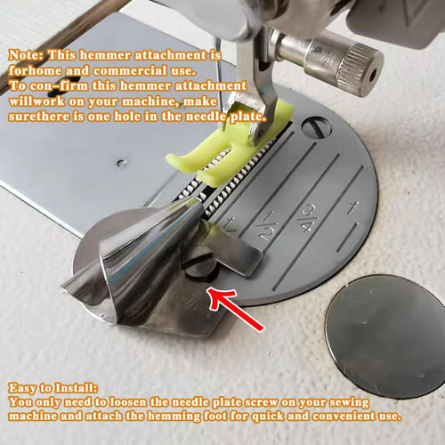 Precision Edge Stitcher Hemmer Foot for Sewing Machines