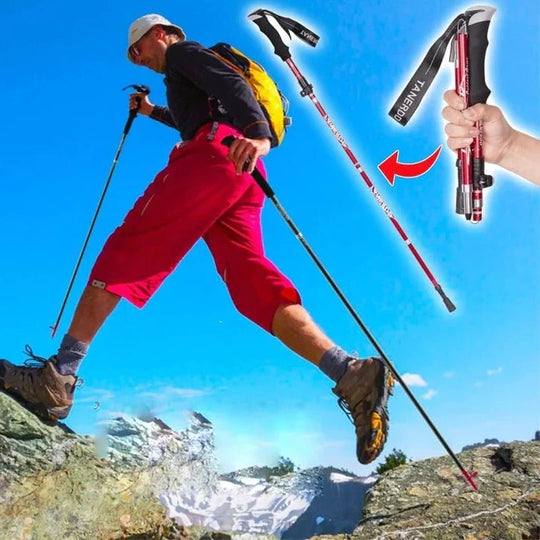 Adjustable Trekking Poles, Foldable Telescopic Hiking Pole