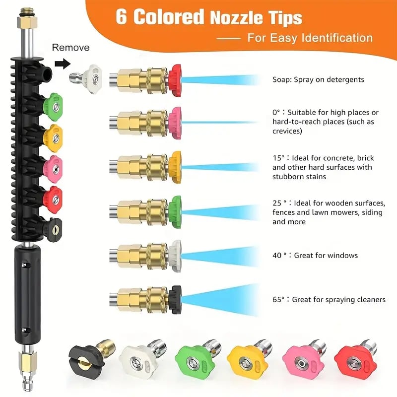 4000 PSI Telescoping High Pressure Washer Wand Set for Gutter, Roof, and Wall Cleaning