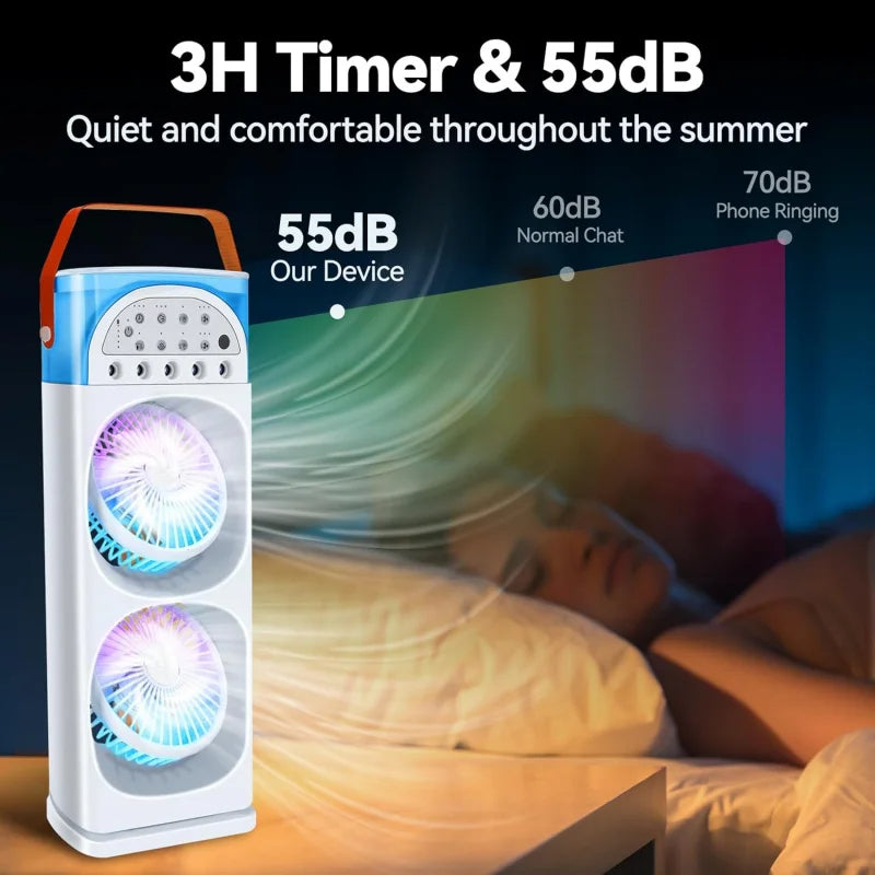 Mini Portable Airconditioner with Humidifier & LED Light