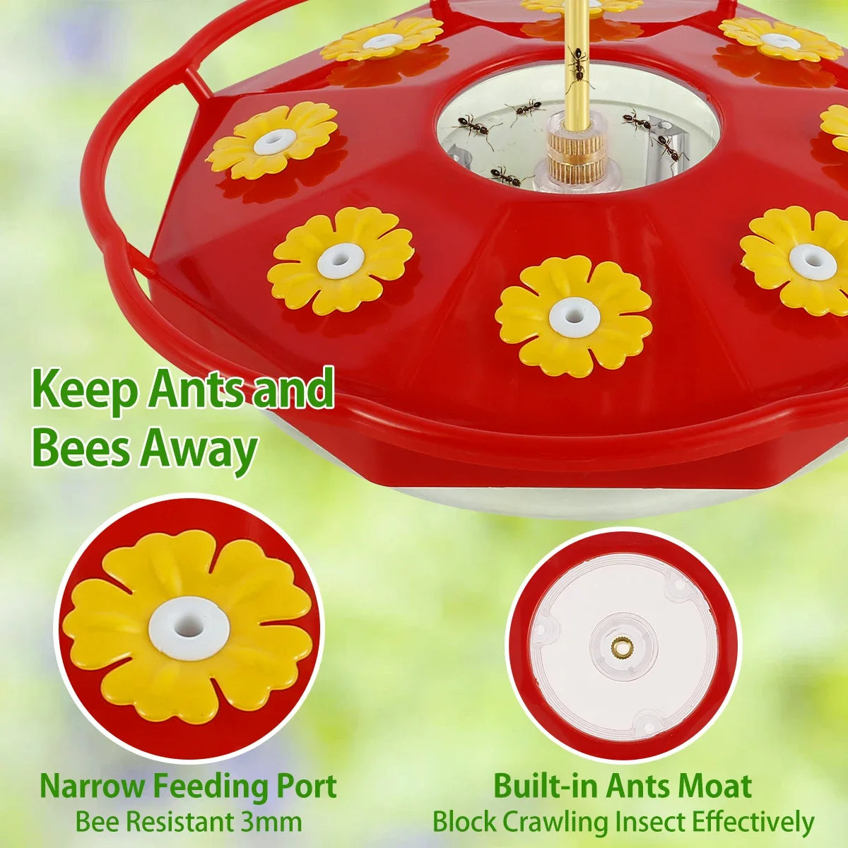 Flower-Shaped Hummingbird Feeder