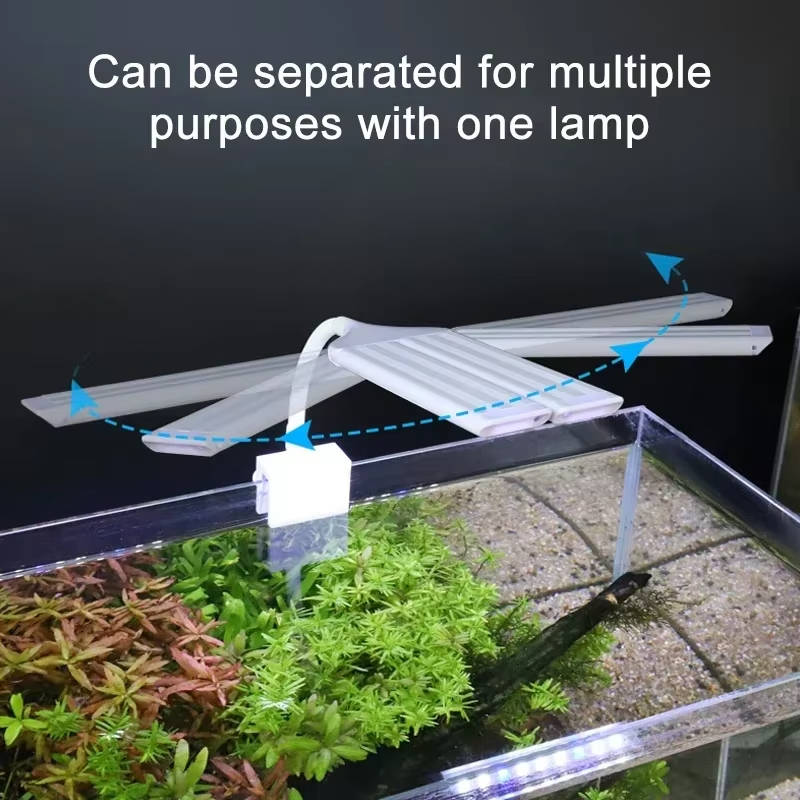 Bright Led Aquarium Light Clip On Full Spectrum Lamp For Fish Tanks & Aquatic Plant Growth