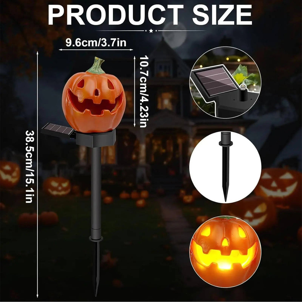 Light Up Pumpkin Decor Halloween Pathway Lights