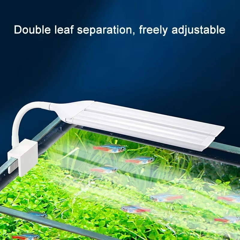Bright Led Aquarium Light Clip On Full Spectrum Lamp For Fish Tanks & Aquatic Plant Growth