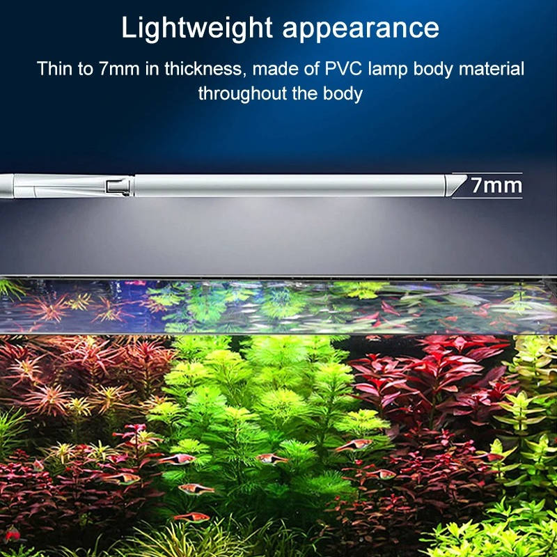 Bright Led Aquarium Light Clip On Full Spectrum Lamp For Fish Tanks & Aquatic Plant Growth