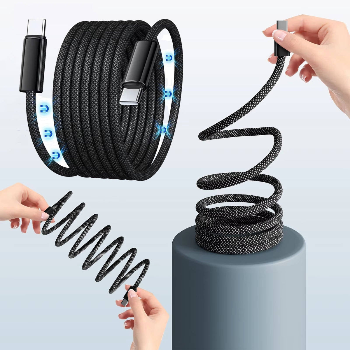 Magnetic Anti Tangle Cable Fast Charging