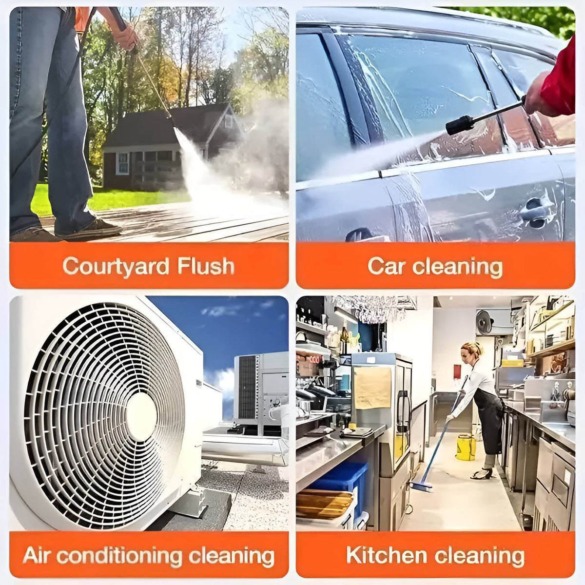 Cordless Portable High Pressure Spray Water Gun Set | Ideal for Cleaning Cars, Patios & Garden Furniture