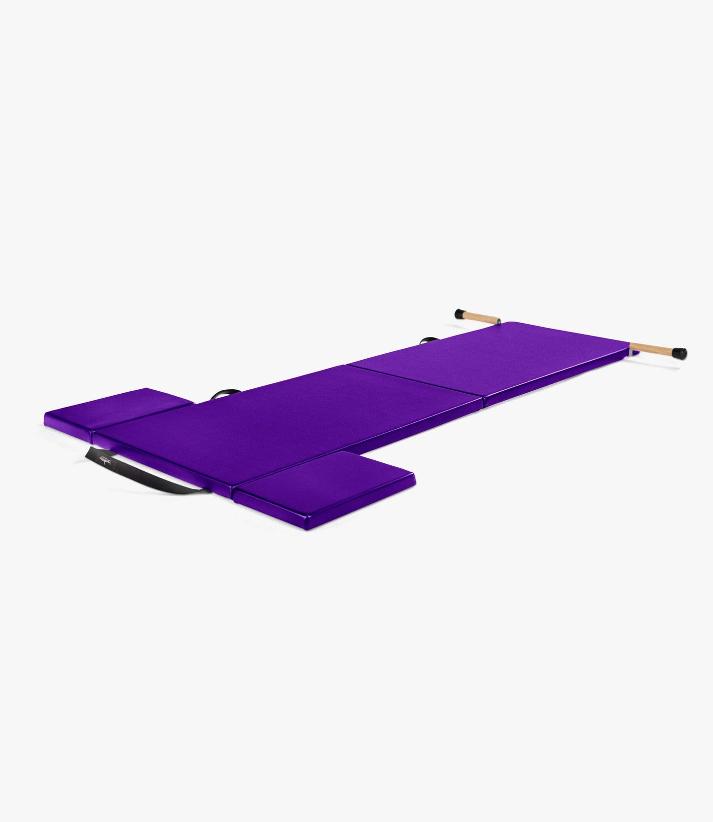 Classical Folding Pilates Mat with Side Pads & Wooden Handles