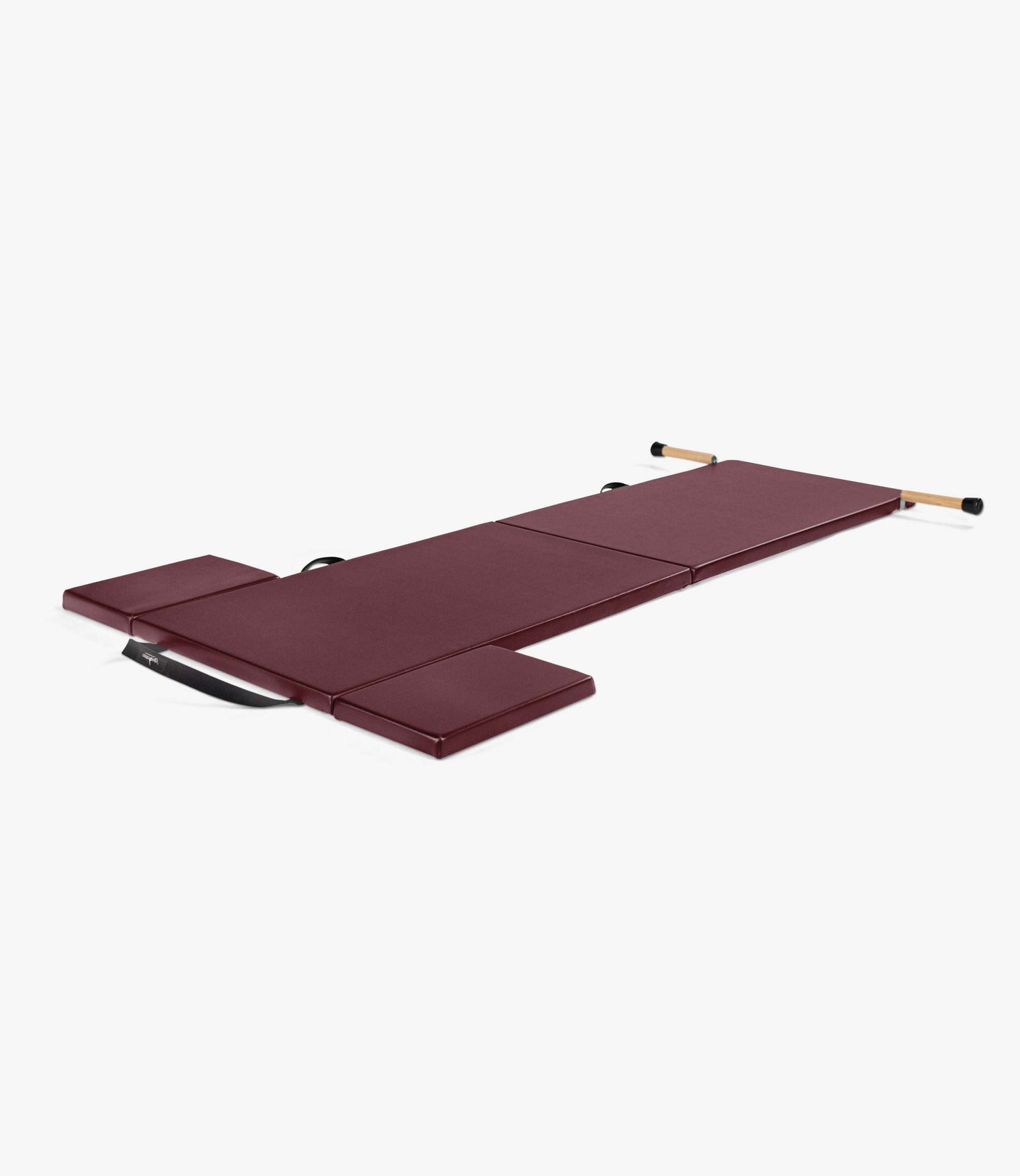 Classical Folding Pilates Mat with Side Pads & Wooden Handles