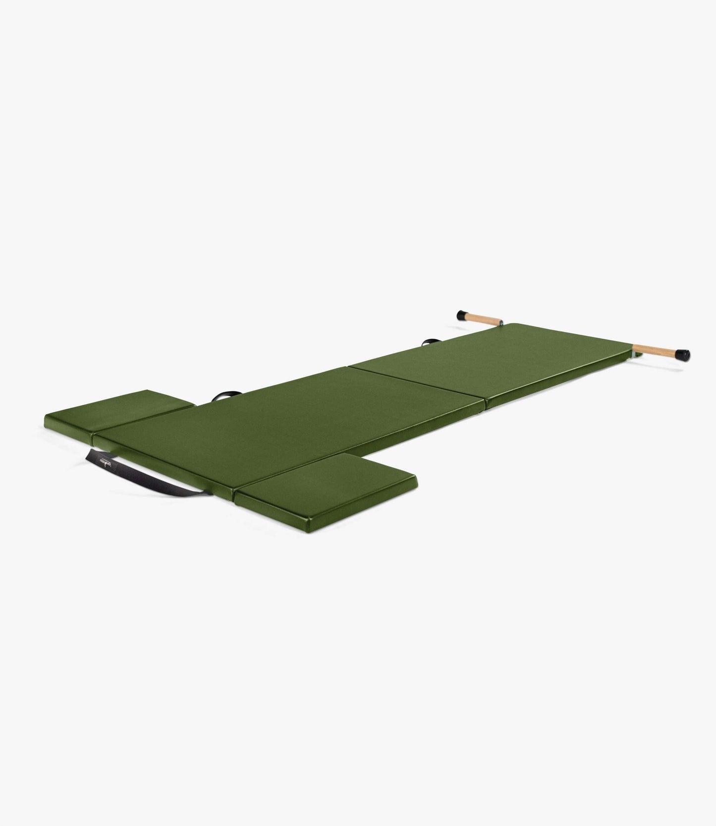 Classical Folding Pilates Mat with Side Pads & Wooden Handles