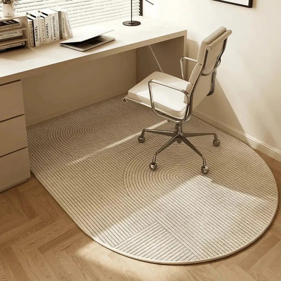 Chair Mat for Hardwood Floors with Non-Slip Backing and Short-Pile Velour, 35x24 in