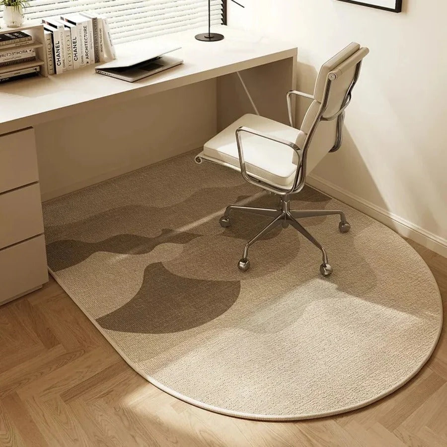 Chair Mat for Hardwood Floors with Non-Slip Backing and Short-Pile Velour, 35x24 in