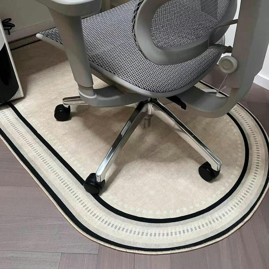 Chair Mat for Hardwood Floors with Non-Slip Backing and Short-Pile Velour, 35x24 in