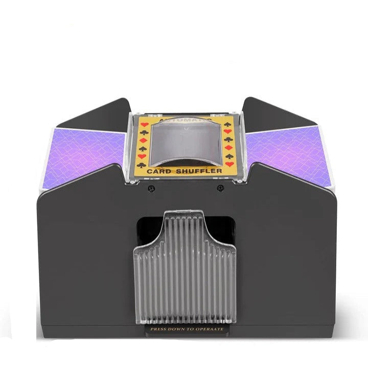 Automatic Card Shuffler with Dual Deck Capacity and Battery Power, Compact Portable Size