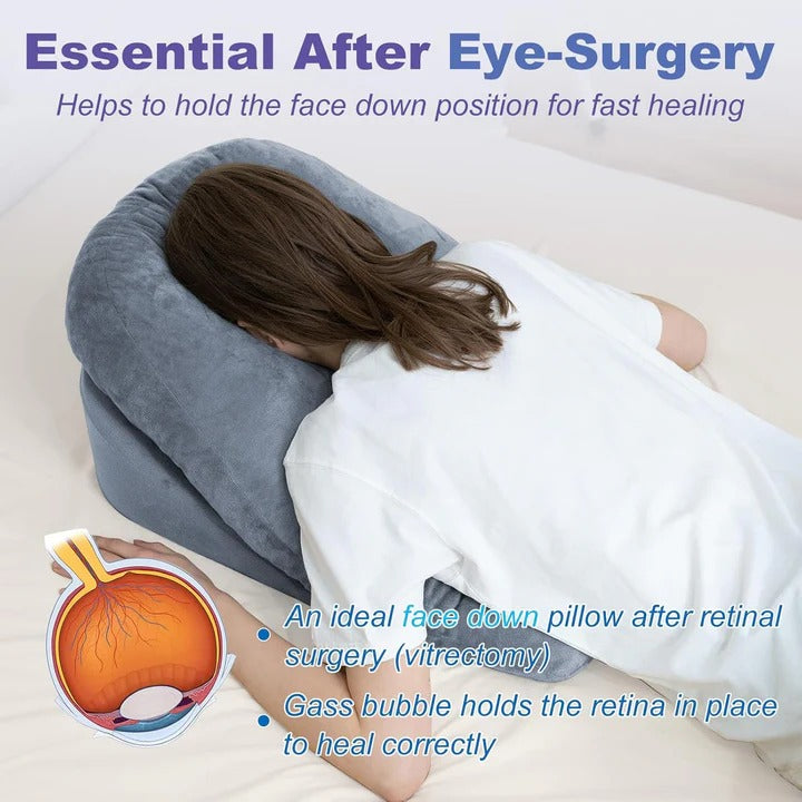 Ergonomic Face Down Pillow After Bbl Or Eye Surgery Stomach Sleeping Pillow and Recovery Support