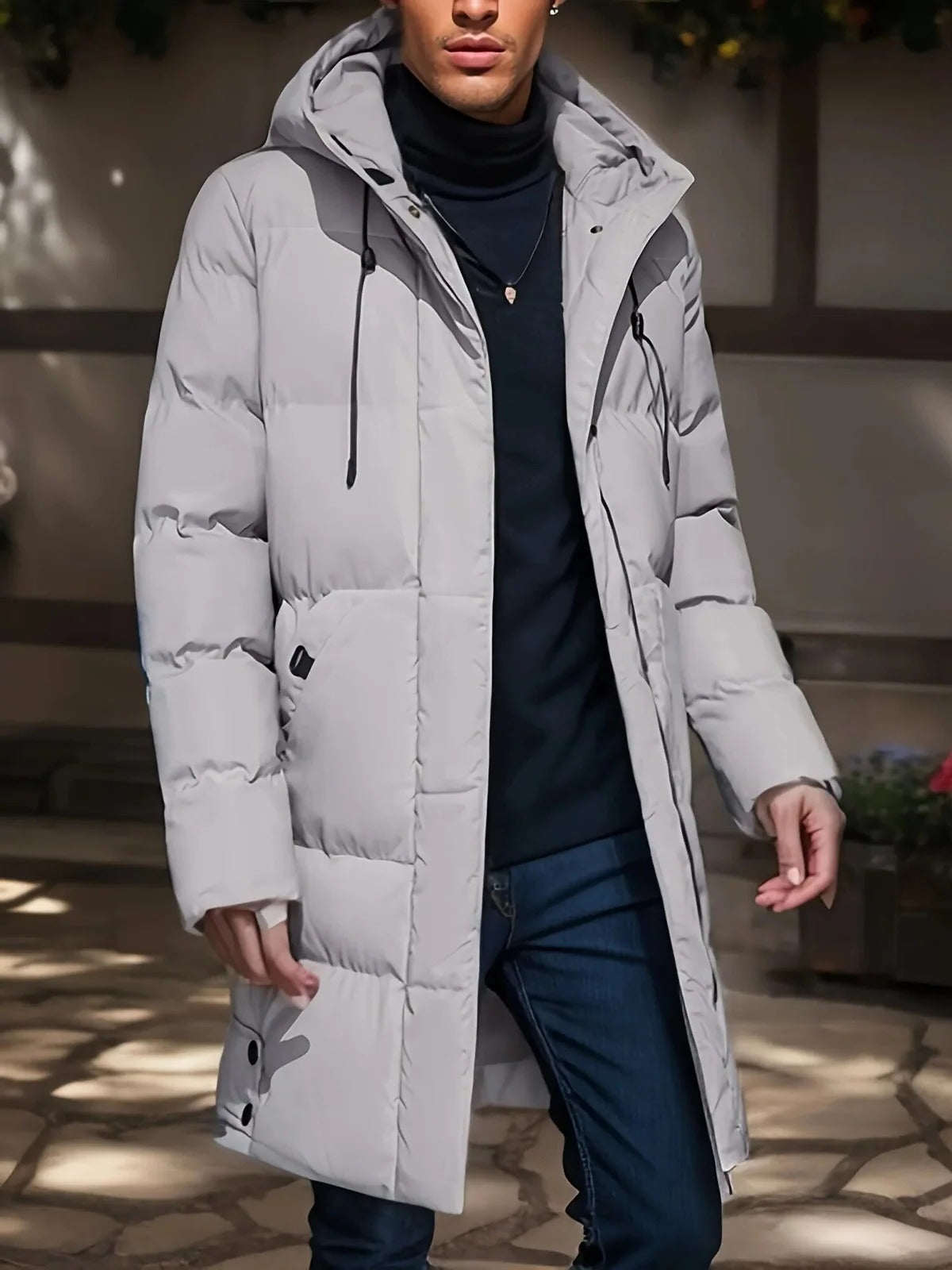 Long Winter Jacket for Men - Waterproof and Warm