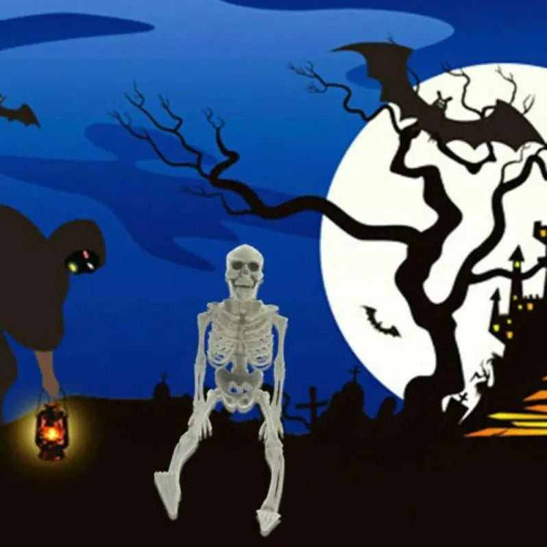 Poseable Skeleton - Creepy Halloween Skeleton Decorations