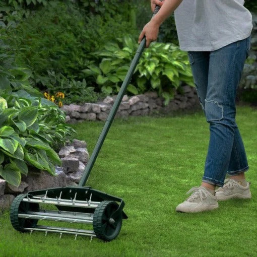 Heavy Duty Manual Lawn Spike Soil Aerator for Yard Maintenance