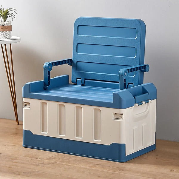 Spacious Indoor / Outdoor Collapsible Trunk Storage Bin Container With Seat