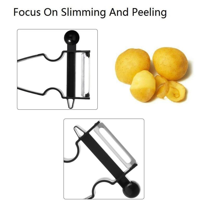 Vegetable Peeler Set with Serrated, Y-Style and Julienne Blades, Ergonomic Handle