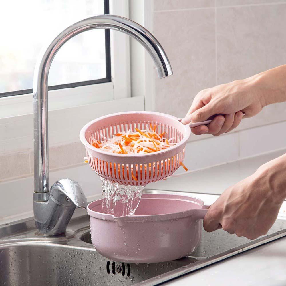 Vegetable Slicer with 4 Interchangeable Blades and Drain Basket, Peeler Included