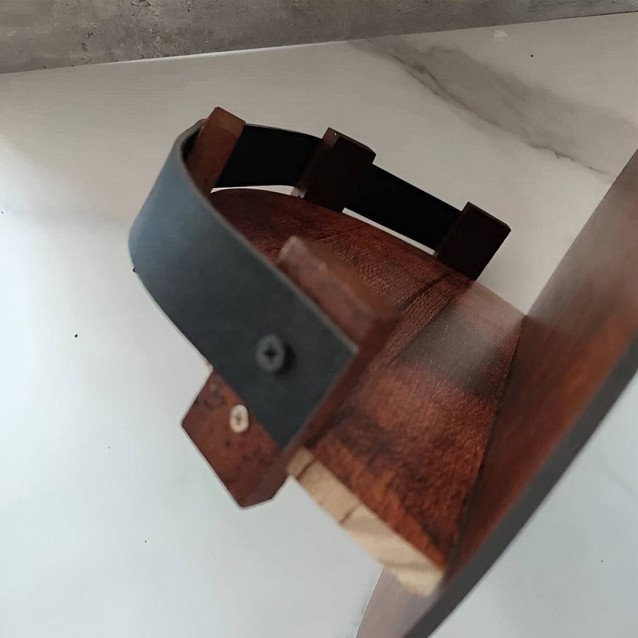 Bourbon Whiskey Barrel Shelf for Home Bars, Rustic Oak Display