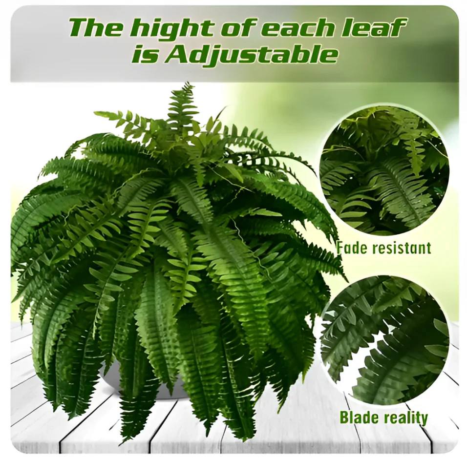 Artificial Boston Fern UV Resistant Outdoor Plant