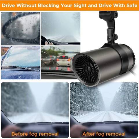 Car Warm Air Blower, Fast Heating & Cooling 360-Degree Rotatable Cup Shape Heater