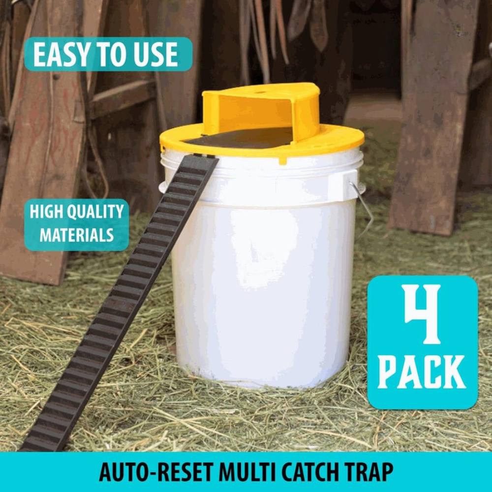 Bucket Lid Mouse Trap, Auto-Reset Rodent Catcher