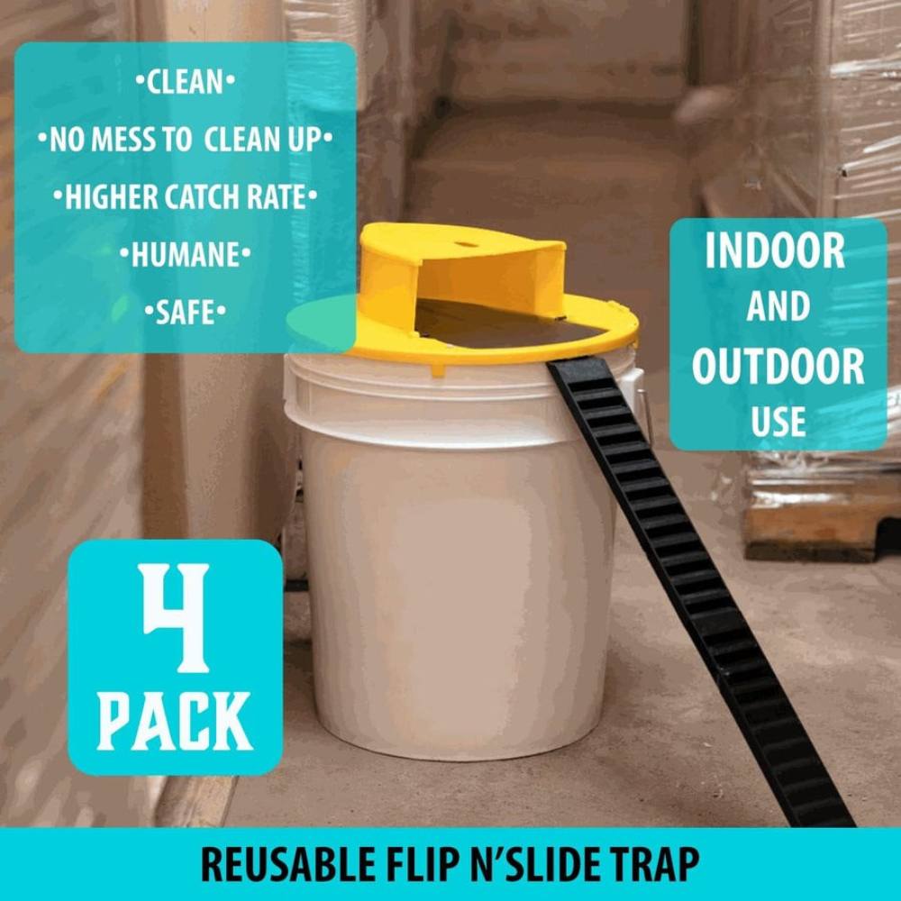Bucket Lid Mouse Trap, Auto-Reset Rodent Catcher