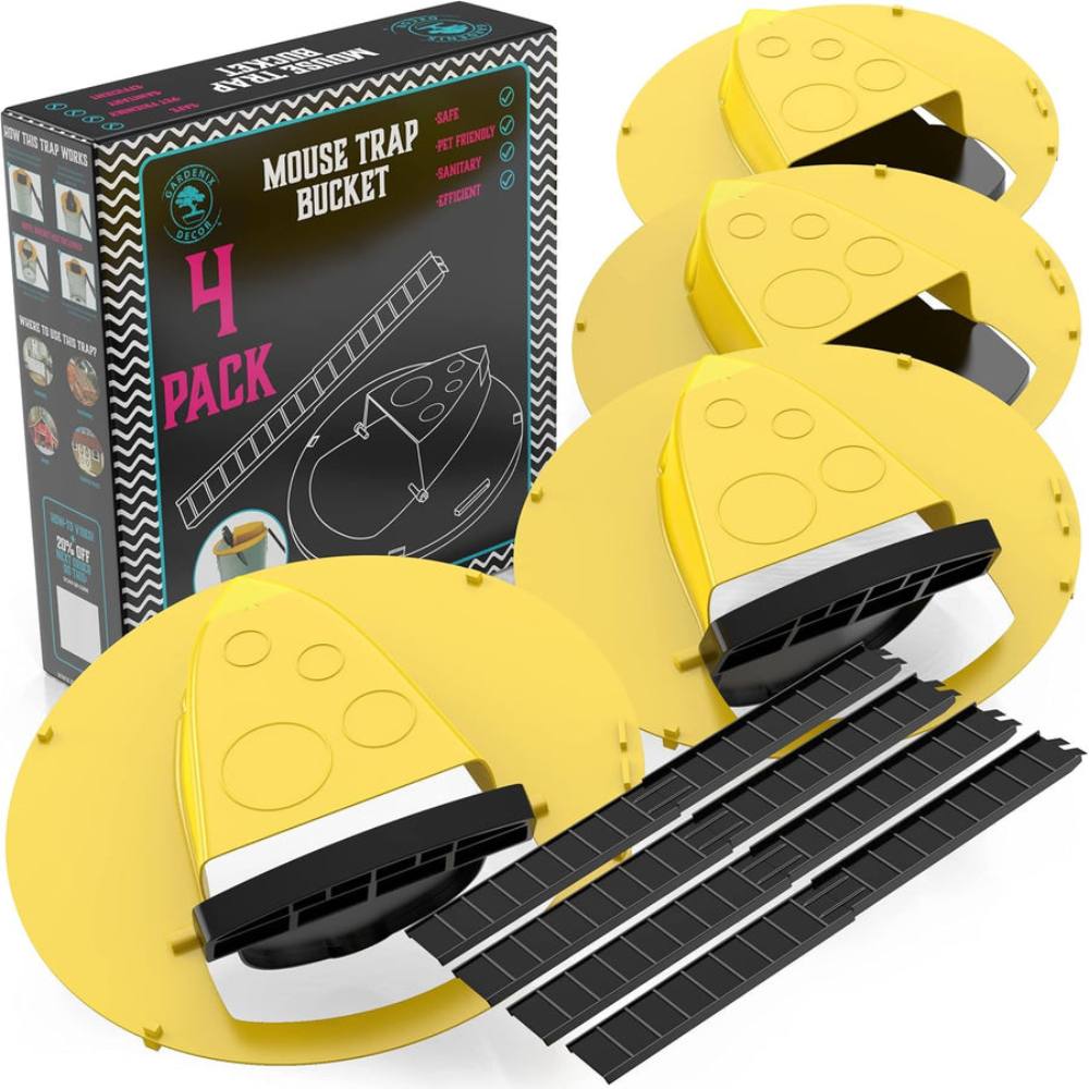 Bucket Lid Mouse Trap, Auto-Reset Rodent Catcher