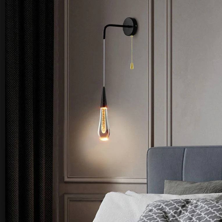 LED Wall Light, Teardrop Design for Bedroom and Living Room